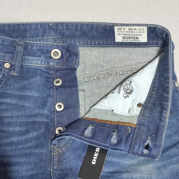 Diesel Industry Buster jeans men's sz W28/L30 ink blue regular slim-tapered NWT - Picture 12 of 15